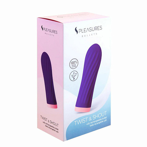 Вибропуля S&nbsp;Pleasures Twist&Shout, фиолетовая