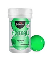 Масляный вагинальный лубрикант в виде шариков Hot Ball с ароматом мяты