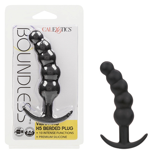 Анальная виброелочка Boundless Vibrating X5 Beaded Plug