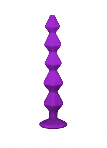 Анальная цепочка с кристаллом Lola Toys Emotions Buddy, фиолетовая