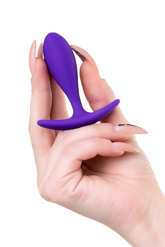 Маленькая анальная пробка для ношения Штучки-Дрючки, диам. 2 см, фиолетовая