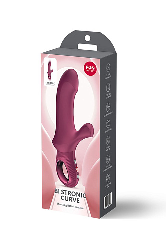 Вибропульсатор-кролик Bi&nbsp;Stronic Curve, бордовый