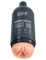 Реалистичный мастурбатор-вагина PDX Plus Shower Therapy Milk Me Honey, телесный