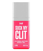 Жидкий вибратор Intt Suck my Clit Клубника, 15 мл
