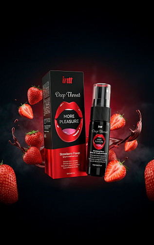 Спрей для глубокого минета Intt Deep Throat Клубника, 12&nbsp;мл