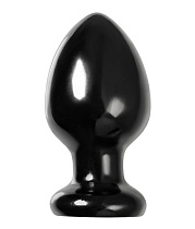 Большая анальная пробка Popo Pleasure Cetus B, диам. 6.2 см, черная