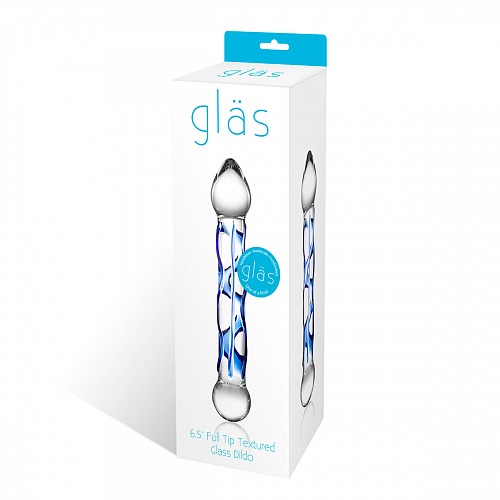 Анальный фаллоимитатор Glas 6.5 Textured Glass Dildo