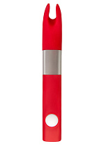 Мини-вибратор для клитора Qvibry USB 4GB с внутренней flash-памятью, красный