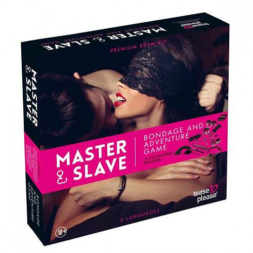 Эротическая игра для двоих Master & Slave Bondage Game, розовый леопард