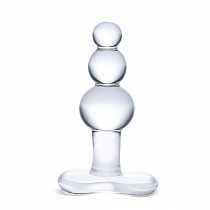 Стеклянная анальная елочка Glas Beaded Glass Butt Plug, диам. 2.2 см