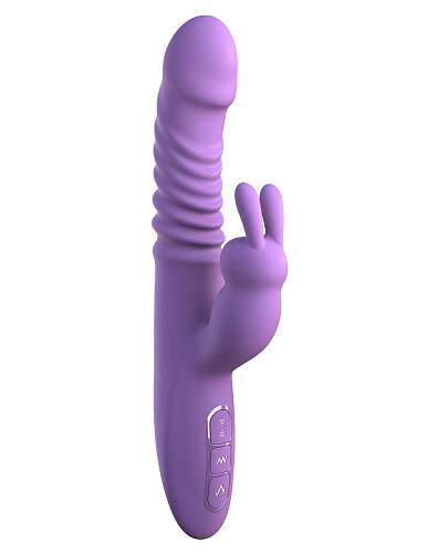 Вибратор-кролик с поступательными движениями, вращением и нагревом Her Thrusting Silicone Rabbit