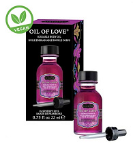 Согревающее масло для орального секса KamaSutra Oil of Love Малиновый поцелуй, 22 мл