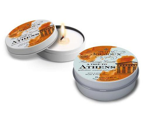 Массажная свеча Petits Joujoux Athens с&nbsp;ароматом мускуса и&nbsp;пачули, 33&nbsp;г