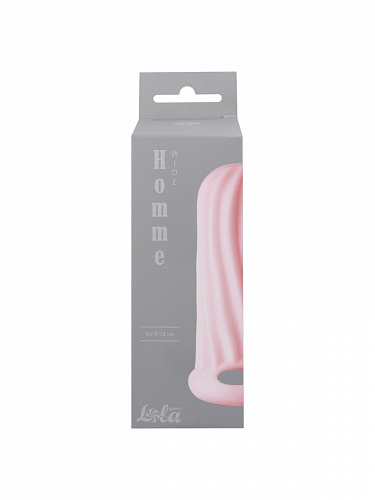 Насадка-утолщитель Homme Wide Pink, для длины пениса 9−12 см