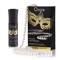 Набор для эротического массажа Orgie Pearl Lust, силиконовый массажный гель 30 мл и жемчужное ожерелье