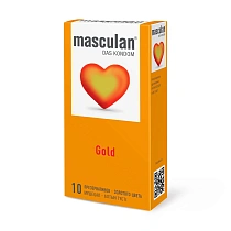 Ультратонкие цветные презервативы с ароматом ванили Masculan Ultra Type 5 Gold, 10 шт