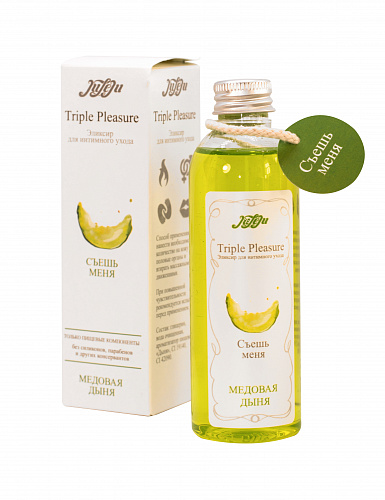 Разогревающее масло для орального секса JuLeJu Triple Pleasure Медовая дыня, 130 г