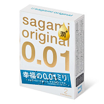 Ультратонкие презервативы с дополнительной смазкой Sagami Original Extra Lube 0.01, 2 шт