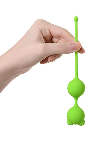Силиконовые вагинальные шарики A-Toys Pleasure Ball 70 г, зеленые