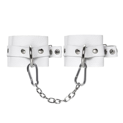 Мягкие наручники с люверсами Pecado BDSM, белые