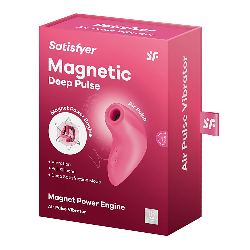 Вакуумный клиторальный стимулятор Satisfyer Magnetic Deep Pulse, розовый
