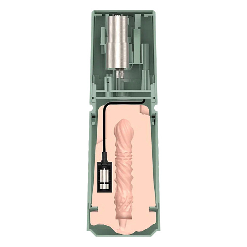 Мастурбатор-вагина с&nbsp;вибрацией и&nbsp;эффектом минета Closer, зеленый