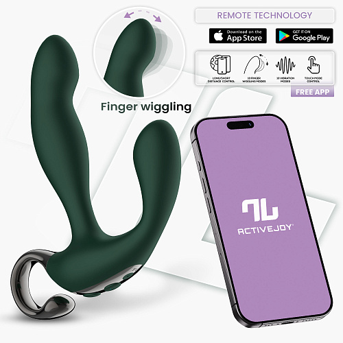 Вибромассажер простаты с движением и ДУ IntoYou Greeny