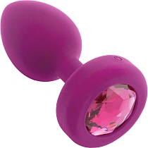 Вибропробка на дистанционном управлении Vibrating Jewel S/M, розовая