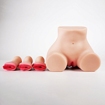 Мастурбатор-полуторс со сменными вставками Tantaly Lina