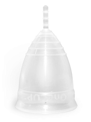 Менструальная чаша OneCUP Sport размер S, белая прозрачная