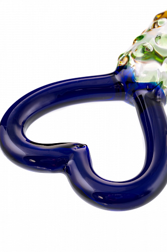 Стеклянный фаллоимитатор Sexus Glass, 22.5 см, разноцветный