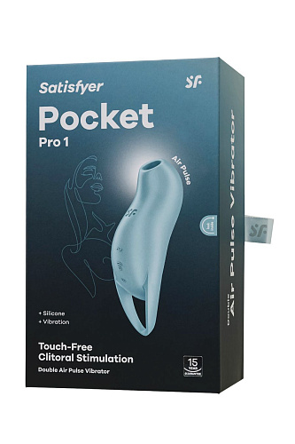 Вакуумный вибростимулятор Satisfyer Pocket Pro 1, голубой