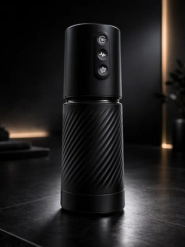 Мастурбатор с&nbsp;вибрацией и&nbsp;эффектом минета Closer, черный