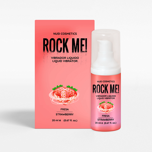 Клубничный жидкий вибратор Nuei Rock Me! 20 мл
