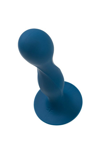 Фаллоимитатор для точки G на присоске Satisfyer Double Ball-R с двумя утяжелителями, 18 см, синий