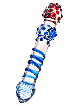 Двусторонний дилдо из стекла Sexus Glass