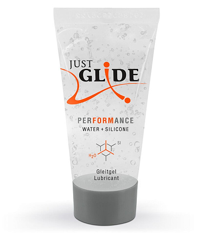 Лубрикант на&nbsp;водно-силиконовой основе Just Glide Performance, 20&nbsp;мл