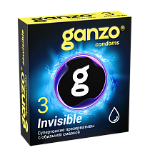 Ультратонкие презервативы Ganzo Invisiblie с дополнительной смазкой, 3 шт