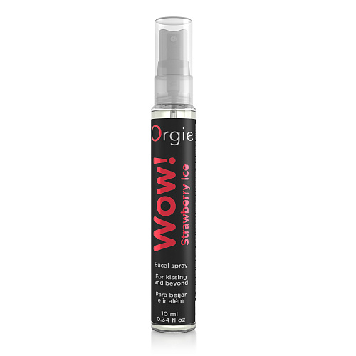 Спрей для оральных ласк со вкусом клубники Orgie Wow! Strawberry Ice Bucal Spray, 10 мл