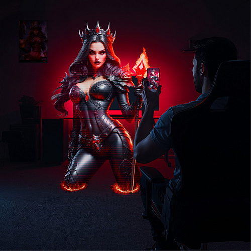 Интерактивный мастурбатор Shadow Sinner Raven вибрация, вакуум и&nbsp;подсветка