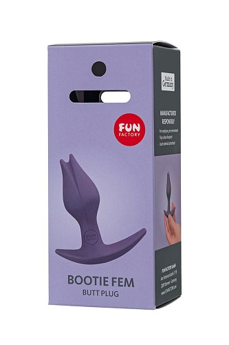 Анальная втулка для ношения Fun Factory Bootie Fem, диам. 2.9 см, фиолетовая