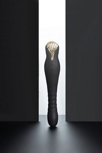 Вибратор с&nbsp;поступательным движением и&nbsp;ДУ&nbsp;Zalo KING, черный