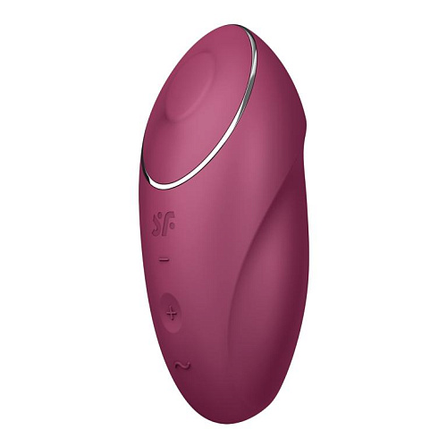 Мини-вибратор с пульсацией Satisfyer Tap & Climax 1, красный