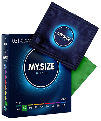 Презервативы уменьшенного размера MY.SIZE PRO 47*160, 3 шт