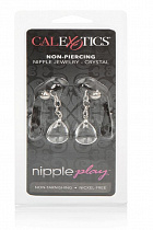 Зажимы для сосков CalExotics Nipple Play с белым кристаллом