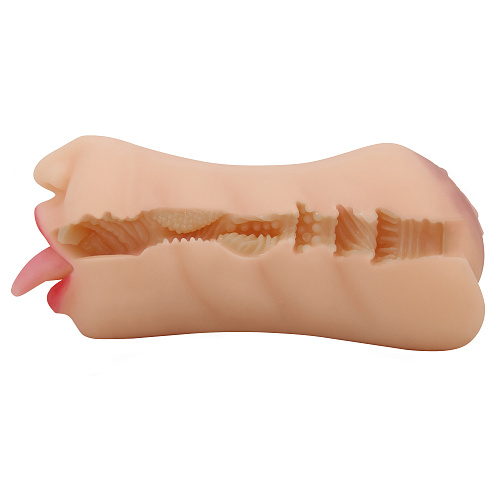 Мастурбатор вагина-ротик Sarah, телесный