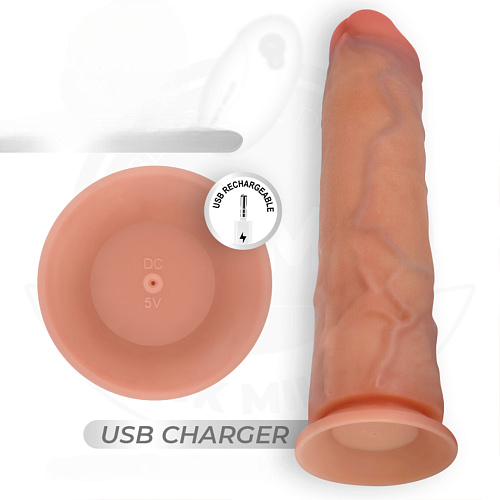 Фрикционный фаллоимитатор на&nbsp;пульте Cock Miller 21.5&nbsp;см