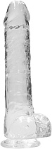 Прозрачный фаллоимитатор RealRock, 25 см