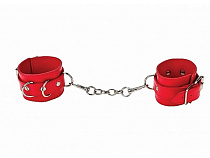 Наручники Leather Cuffs, красные