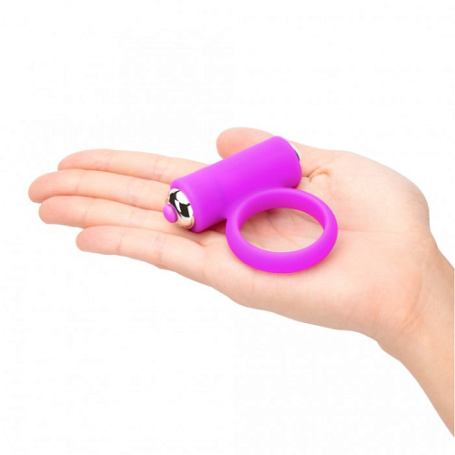 Эрекционное кольцо с вибрацией PinkVibe, фиолетовое